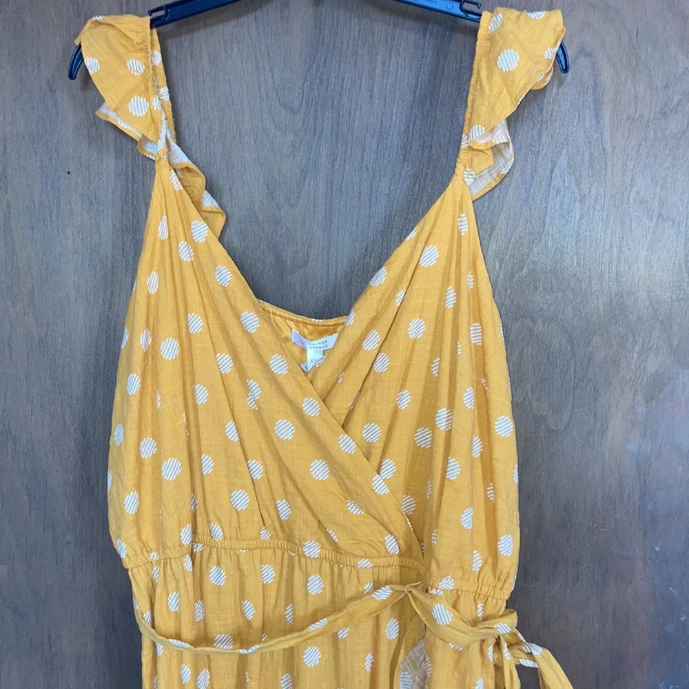 LC Lauren Conrad print faux wrap dress ruffle detail elastic waist XXL - Picture 7 of 17